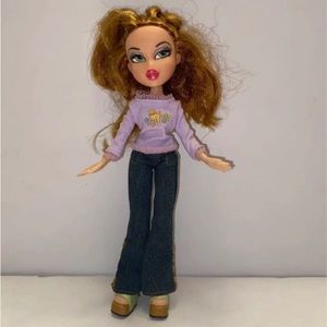 Bratz doll with purple with dog top
